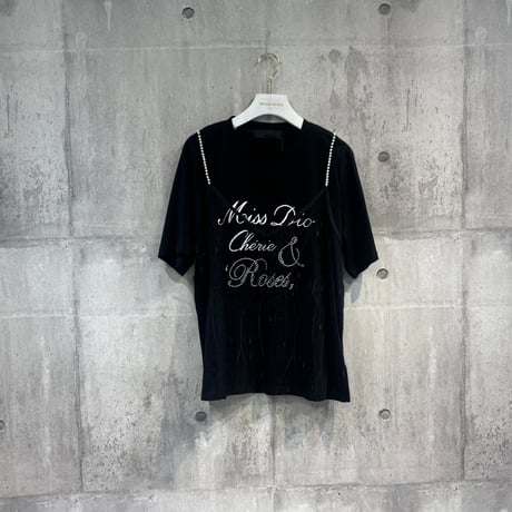 MXD163TEB	 キャミチュール重ね着Tシャツ