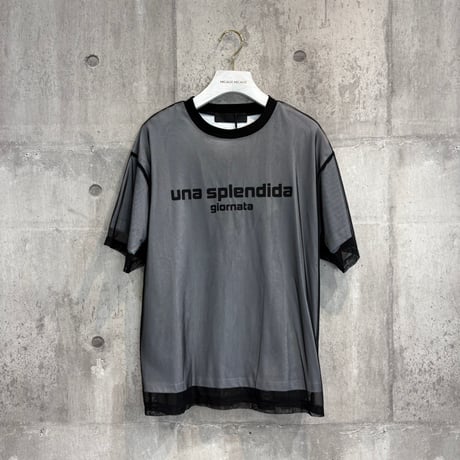 MXB149EA　チュールレイヤードプリントTシャツ