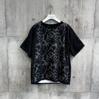 MXC147TEB	 部分シアーオーバーTシャツ