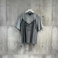 MXD163TEB	 キャミチュール重ね着Tシャツ