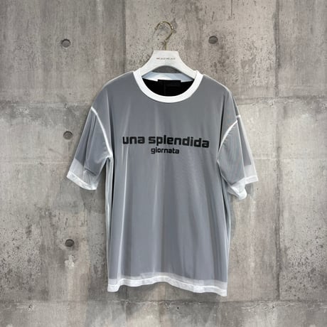 MXB149EA　チュールレイヤードプリントTシャツ