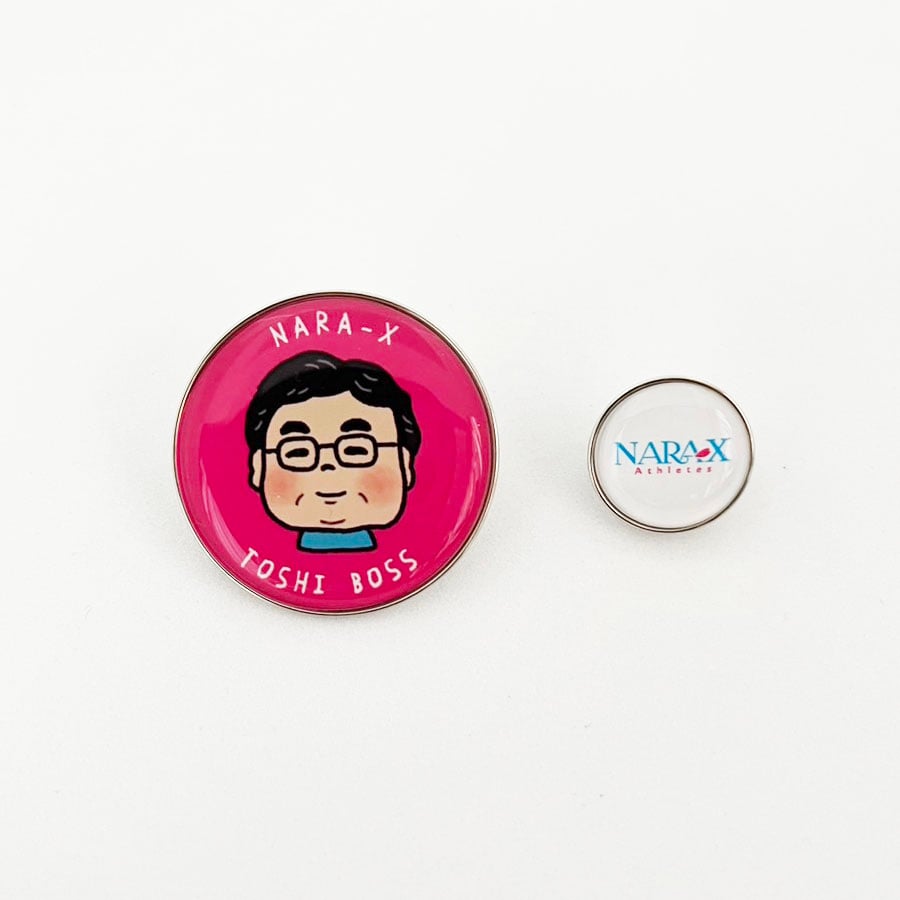 ゆる♡かわ似顔絵NARA-Xピンバッジ31mm | makkiedrops STORE
