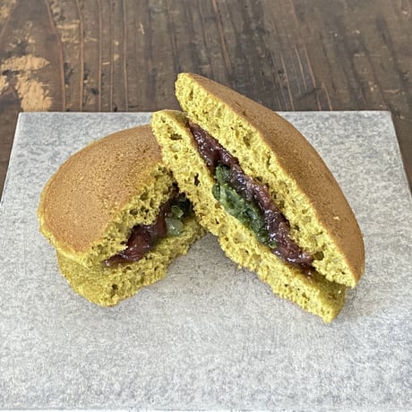 【定番】抹茶バターあんと小豆あんを抹茶生地で＜6個セット＞