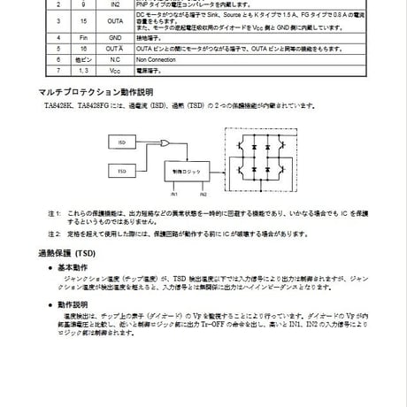 TOSHIBA　ブラシ付きモータードライバーIC　TA8428K
