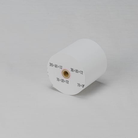 普通紙ロール紙　幅76mm、外径80mm　内径12mm