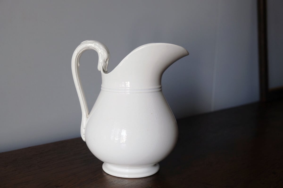 Sarreguemines 白 ピシェ アンティーク 0501225 | jinen_antique Sarreguemines 白 ピシェ アンティーク 0501225 | jinen_antique