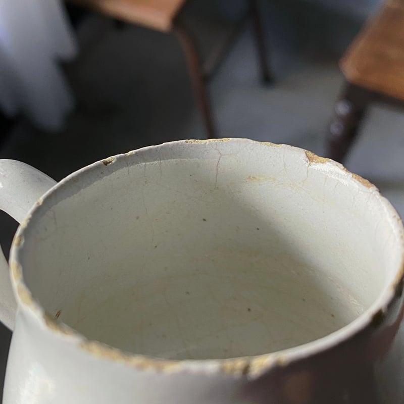 お花のクリームポット【ポ・ア・クレム】ポーセレン白磁器 /フランスアンティーク Antiques Lis de la vallée: フランスアンティーク ポ・ア