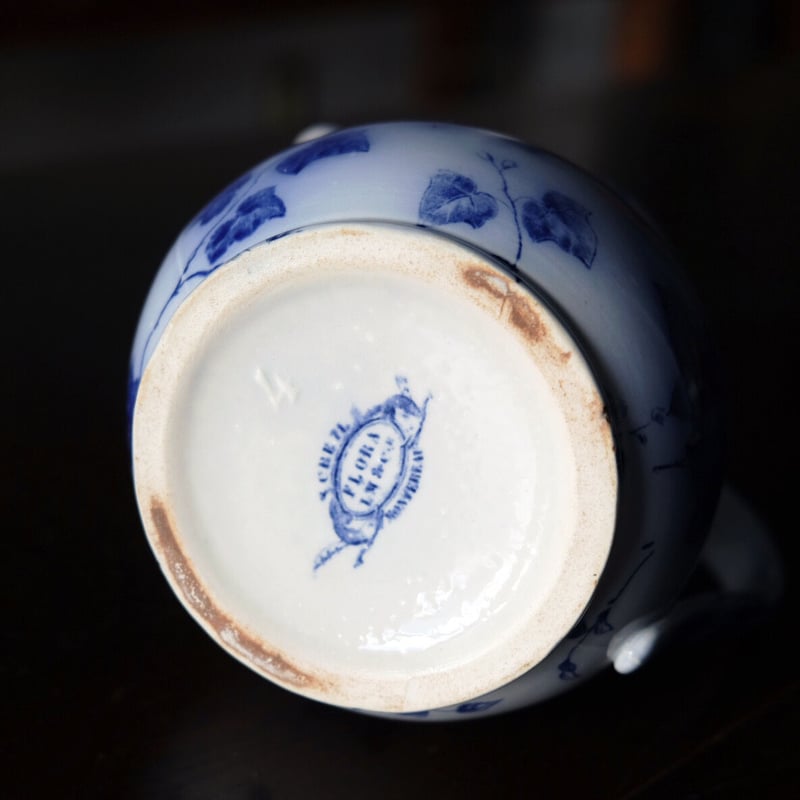 【レア】クレイユモントロー 花柄ブイヨンボウル フランスアンティーク ピンク Creil & Montereau ワトー 大きめ コンポティエ コンポート