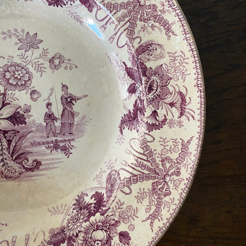 D.Johnston/Bordeaux ボルドー ファイアンスフィーヌ 深皿 φ21cm