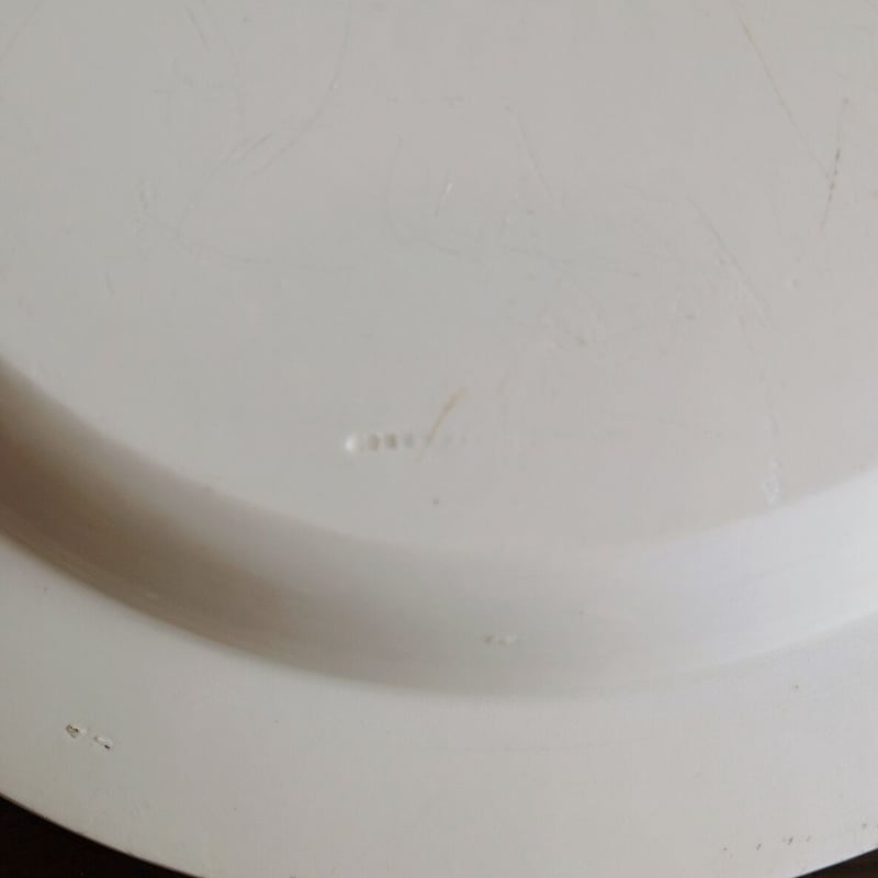 1800年初期 モントロー 刻印 ファイアンスフィーヌ 丸皿 平皿 大皿