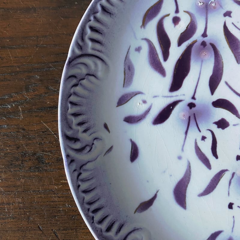 Digoin&Sarreguemines ディゴワン サルグミンヌ ヤドリギ 平皿 φ21cm