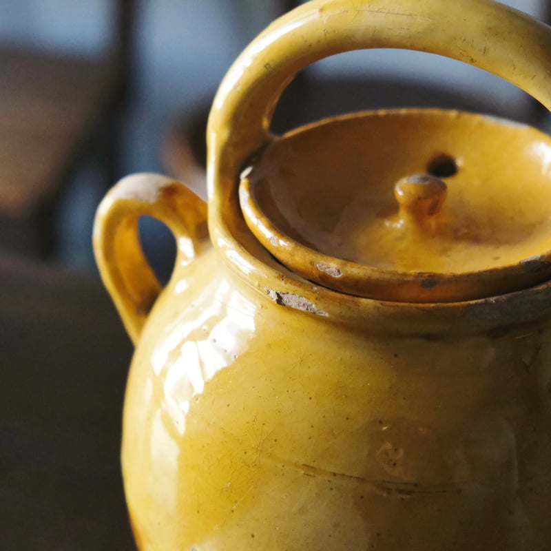 19世紀 黄釉 ガーグレット フランス アンティーク 0502032 | jinen_antique