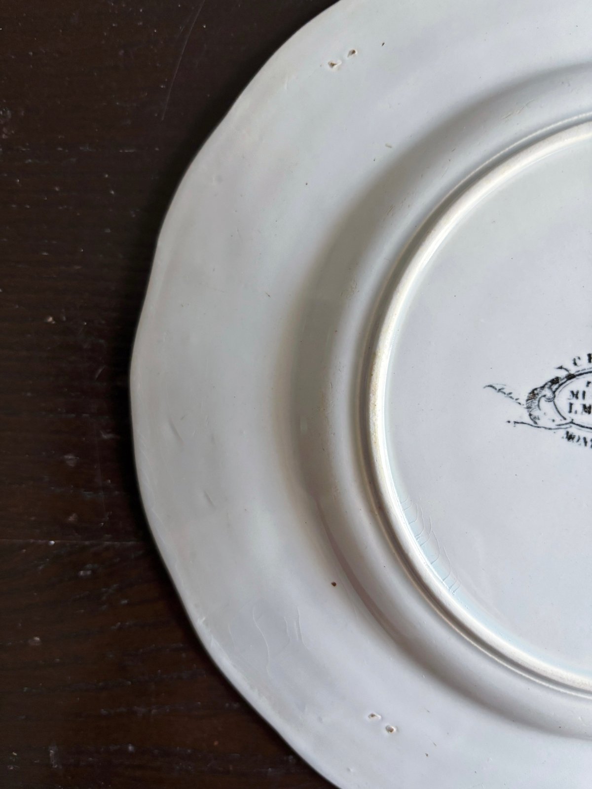 クレイユモントロー　FLORAシリーズ　プレート2枚セット 2枚あり！クレイユモントロー窯FLORAシリーズ平皿（直径19.5cm