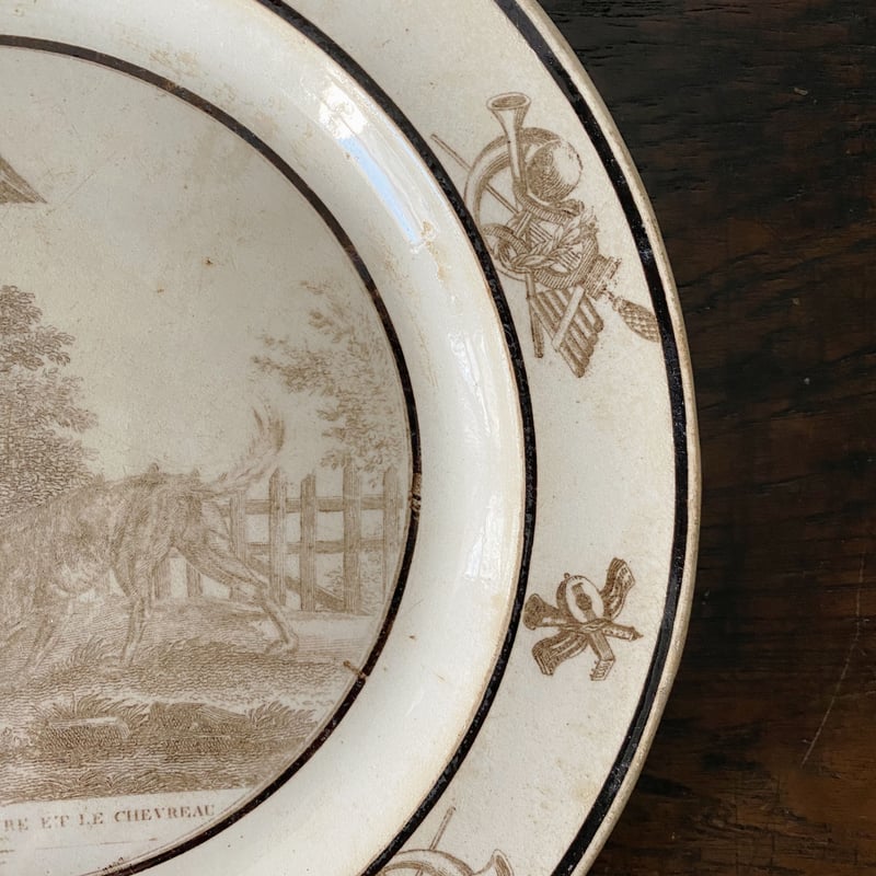 セーブル Sevres φ21.4cm グリザイユ デザート皿 ファイアンスフィーヌ