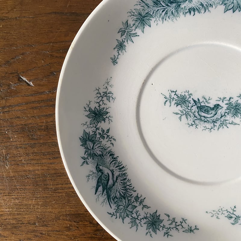 フランスアンティーク ショコラカップ サルグミンヌ ジアン クレイユモントロー サルグミンヌ カップ＆ソーサー ショコラサイズ アンティーク a