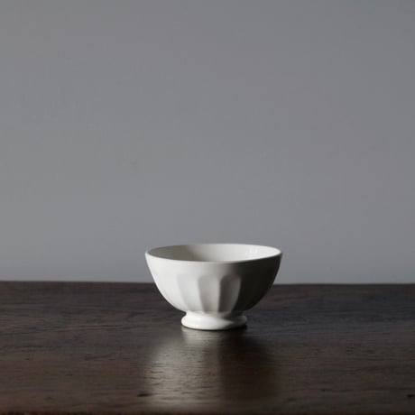 白 カフェオレ ボウル 面取り φ10.8cm フランス アンティーク ヴィンテージ 050993