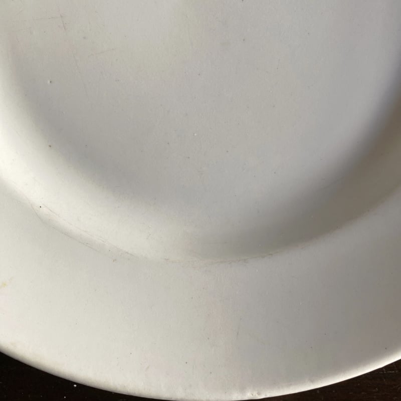 GIEN ジアン 平皿 白皿 リム皿 φ21.5cm フランス アンティーク