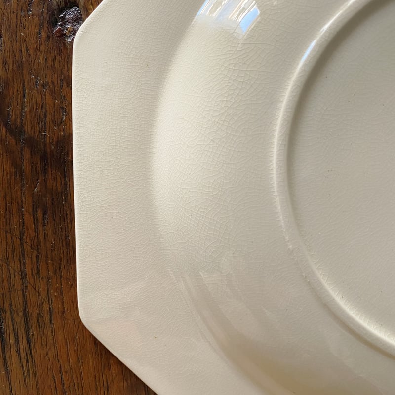 1800年代後期 イギリス M&C ボタニカル柄 オクトゴナル深皿