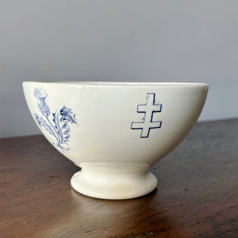 希少美品◆南仏ヌヴェール窯絵付けマグムスティエキュノワールカフェオレボウルジアン 希少美品◇南仏ヌヴェール窯絵付けマグムスティエキュノワール