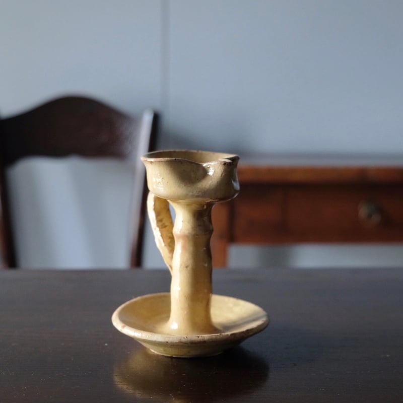 フランスアンティーク　燭台ランプ　陶器 186213961_o2.jpg?