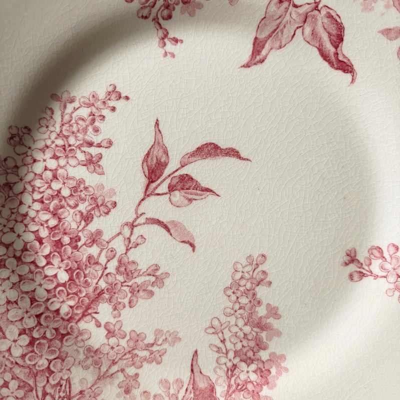 Gien Lilas ジアン リラ 平皿 デザート皿 φ21.5cm フランス