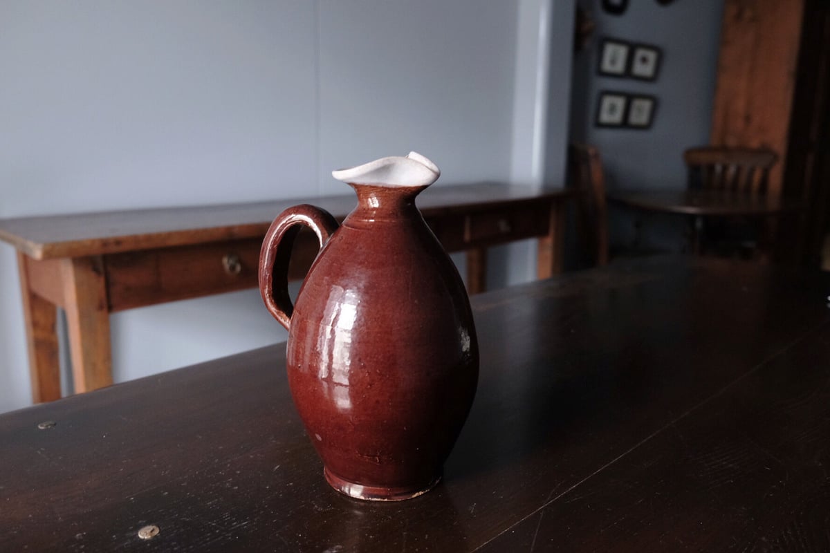 1800年代 キュノワール Cul Noir シードル ピッチャージャグ ピシェ キュノワール CulNoir ピシェ h22.7cm フランス アンティーク 050979 |
