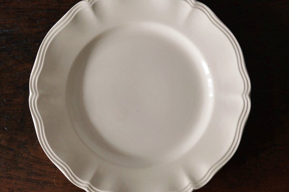 ディゴワン サルグミンヌ DIGOIN SARREGUEMINES 花リム皿 平皿 φ23cm