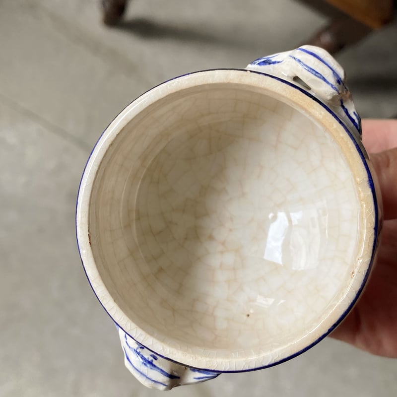 フランスアンティーク　Bayeux窯　バイユー　矢車菊　ティーポット フランスアンティーク Bayeux窯 バイユー 矢車菊 ティーポット