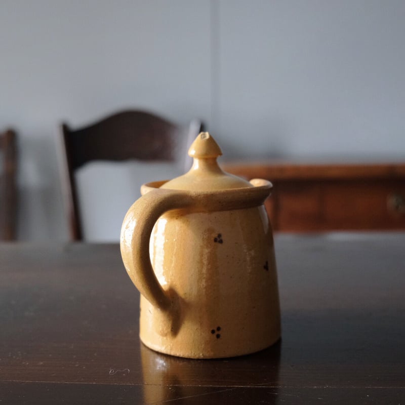 南仏陶器サヴォア 蓋付き ポット ヴィンテージ 050852 | jinen_antique