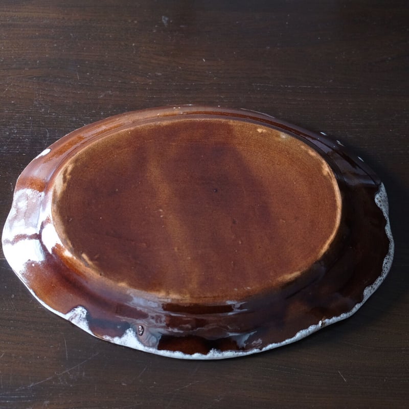 キュノワール culnoir 未使用品 花リム楕円皿 オーバル皿 フランス