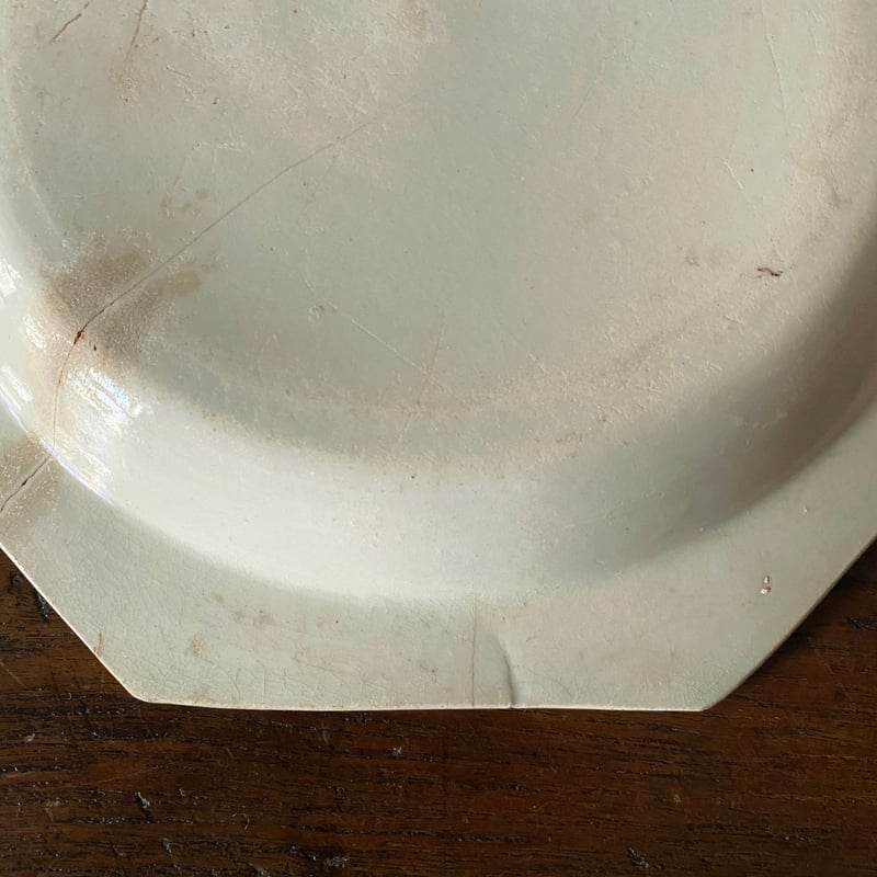 Aumale オマル 花絵皿 オクトゴナル 深皿 フランス アンティーク