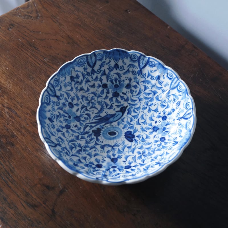 18世紀 デルフト Delft 輪花 ボウル サラディエ オランダ アンティーク