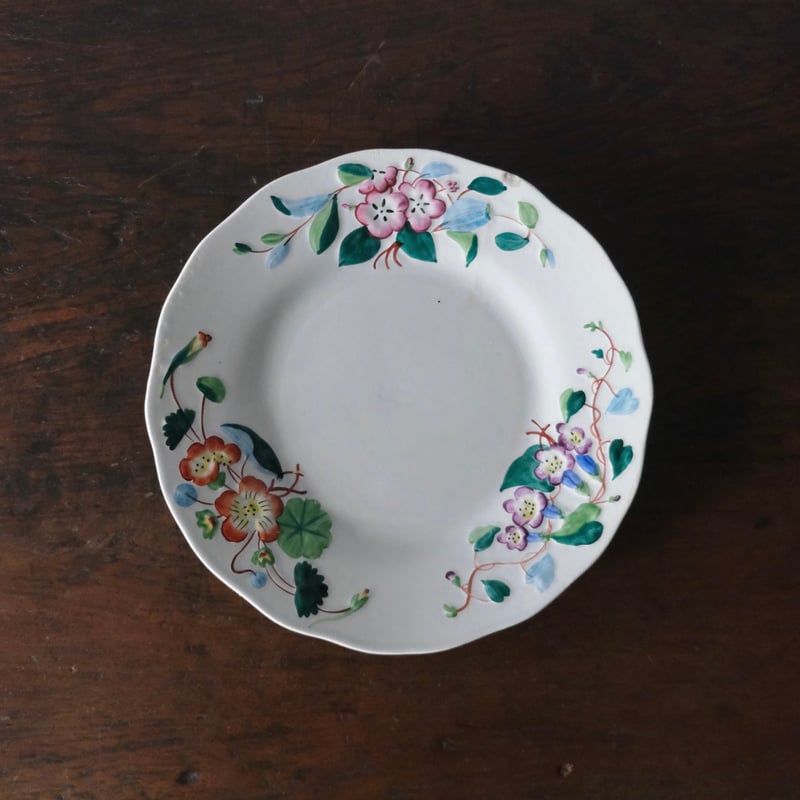 クレイユモントロー_レリーフ皿_フランスアンティーク_025 Creil & Montereau レリーフ皿 彩色皿 平皿 φ21.3cm クレイユ