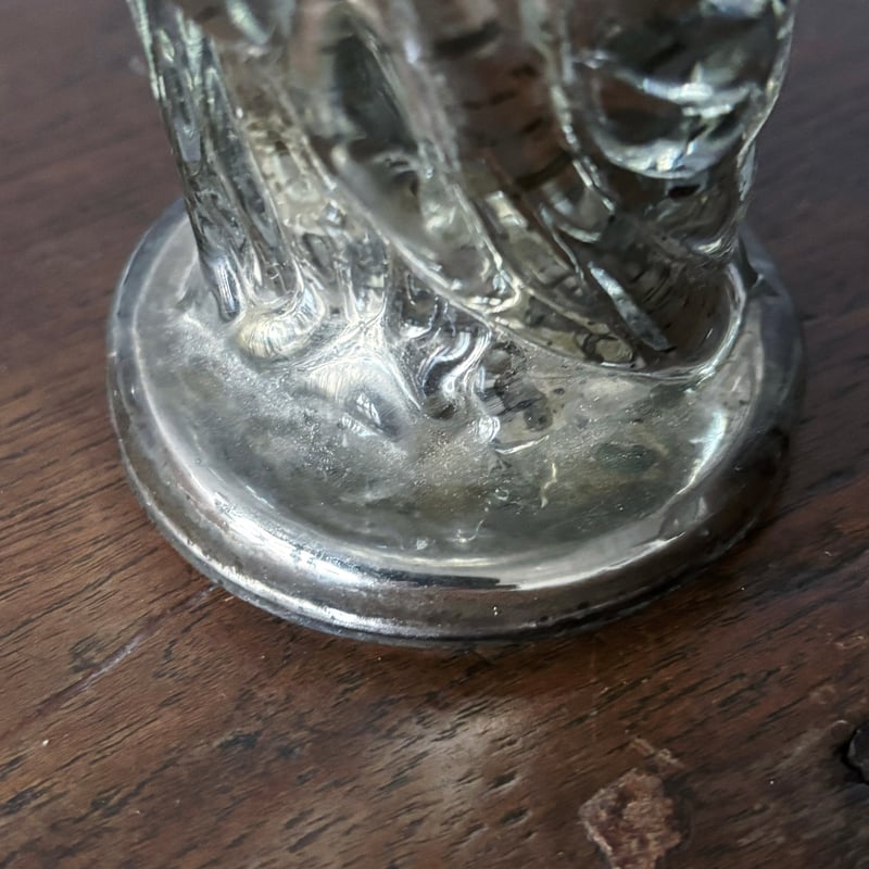 マーキュリーガラス 聖母子像 マリア像 18.8cm フランス アンティーク