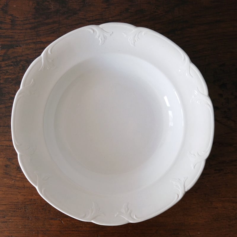 1800年代後期 サルグミンヌ 深皿 レリーフ 皿 アンティーク a 050461