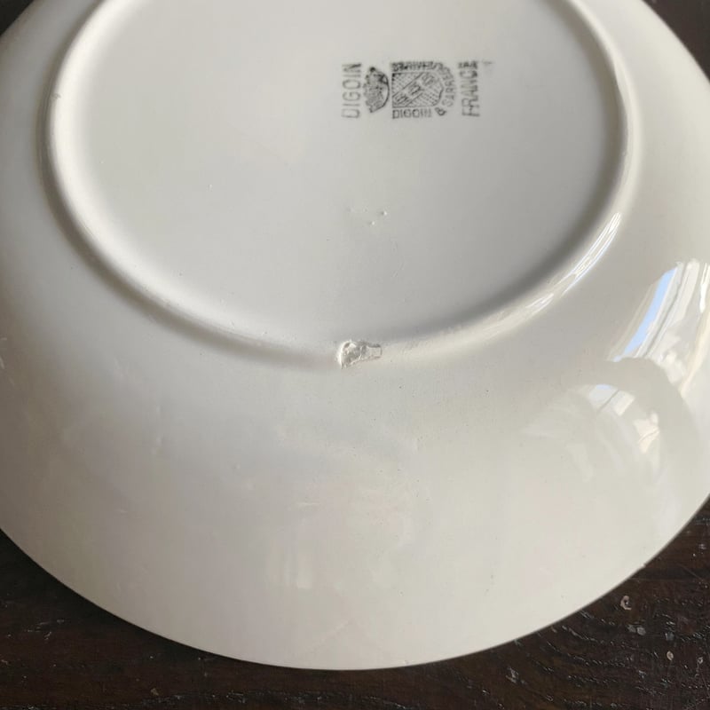 Digoin&Sarreguemines ディゴワンサルグミンヌ カロット 深皿 白皿 20.