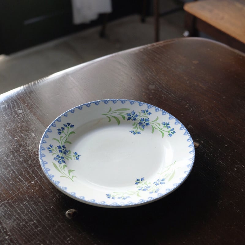 CHOISY LE ROI ショワジールロワ 矢車菊 平皿 φ20.5cm アンティーク b