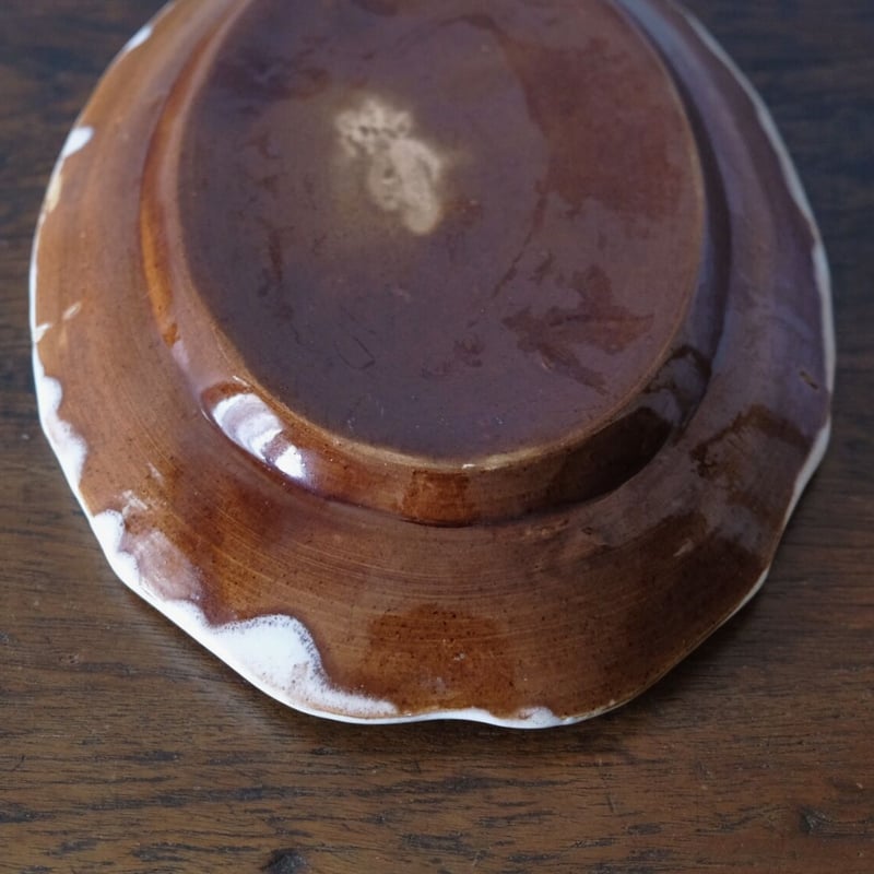 キュノワール CulNoir 花リム オーバル 楕円皿 28.8cm フランス