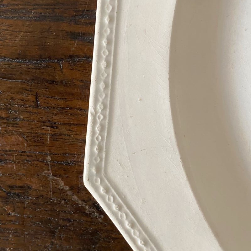 美品1804年　初期ショワジー　ファイアンスフィーヌ　オクトゴナル　デセール平皿 美品1804年 初期ショワジー ファイアンスフィーヌ オクトゴナル