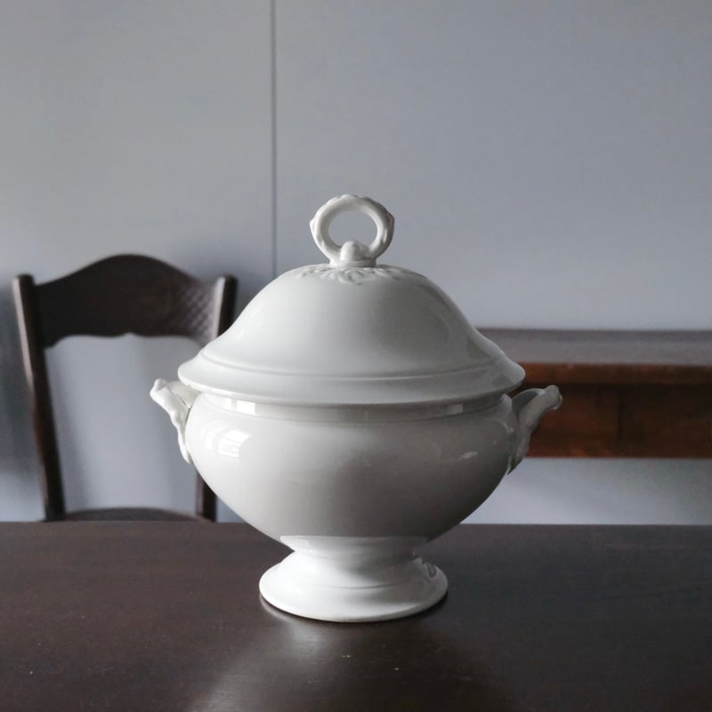 フランスアンティーク CREIL MONTEREAU FLORA スーピエール Creil & Montereau スーピエール オブジェ インテリア クレイユ