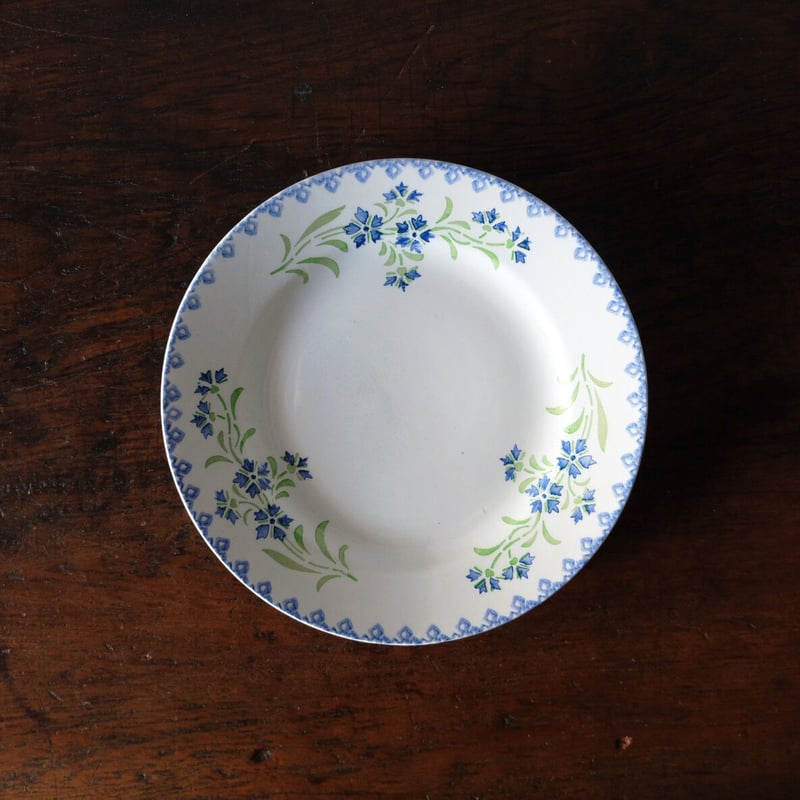 CHOISY LE ROI ショワジールロワ 矢車菊 平皿 φ20.5cm アンティーク b