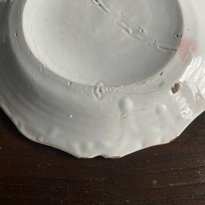 ヌヴェール Nevers 洋梨 平皿 リム皿 φ22.5cm フランス アンティーク