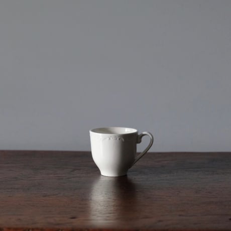 ディゴワン サルグミンヌ コーヒー カップ 白 未使用品 フランス アンティーク 0501552 a
