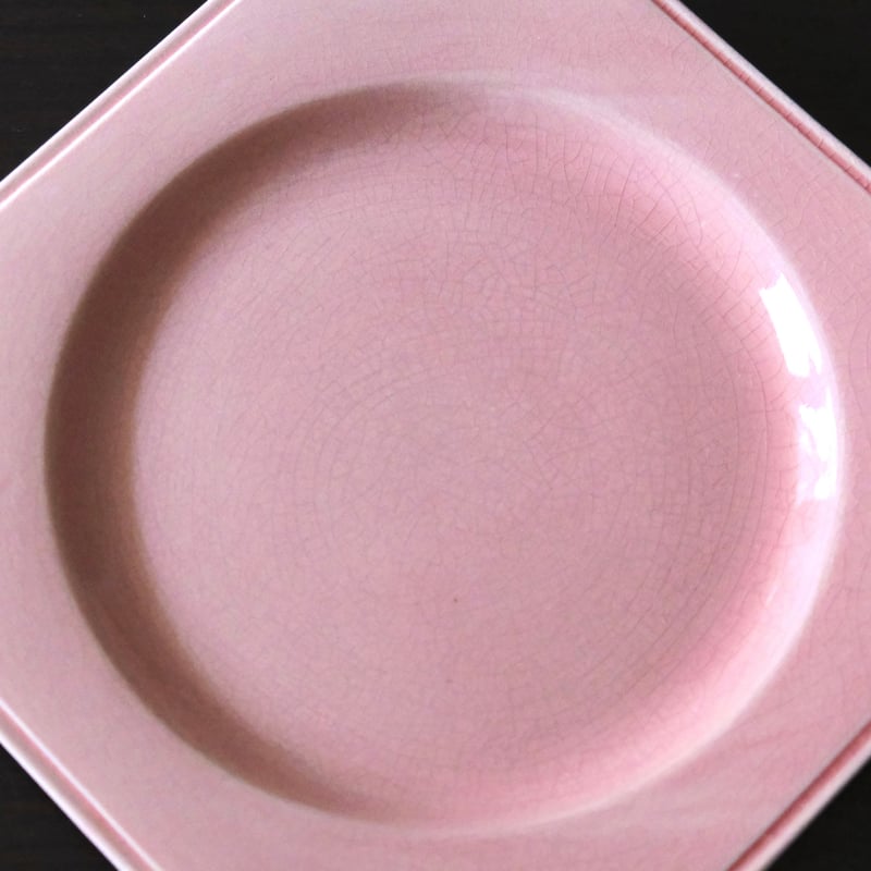 ピンク オクトゴナル 平皿 おそらく ポエト・ラヴァル フランス