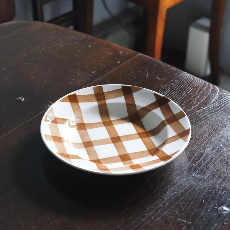 サンタマン オルシー・ムーランデルー nappe ギンガム チェック 深皿