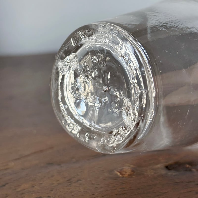 キャンドルグラス 無色 h6.9cm フランス アンティーク 0502258 | jinen_