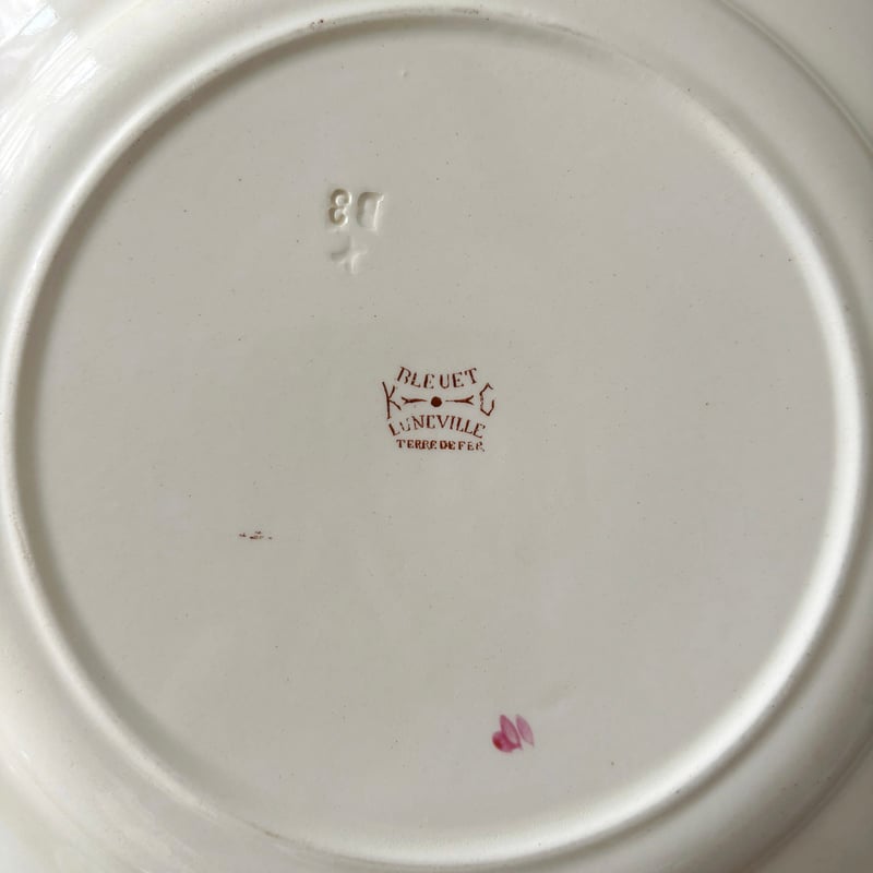 K&G Luneville リュネヴィル BLEVET ディナー皿 平皿 φ23cm フランス