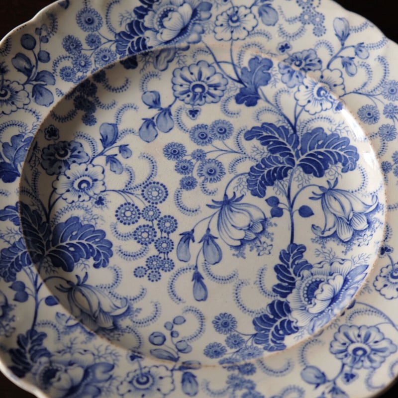 レア！フランス　アンティーク　David Johnston ボルドー窯　平皿 レア！フランス アンティーク David Johnston ボルドー窯 平皿