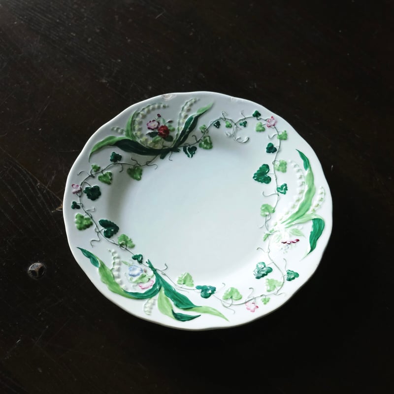Creil&Montereau Flora Muguet デザート皿 彩色 φ21.5cm ク