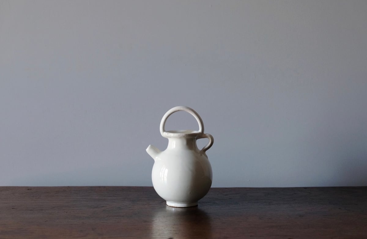 Moustiers ムスティエ 白 錫釉 ガーグレット ピシェ フランス